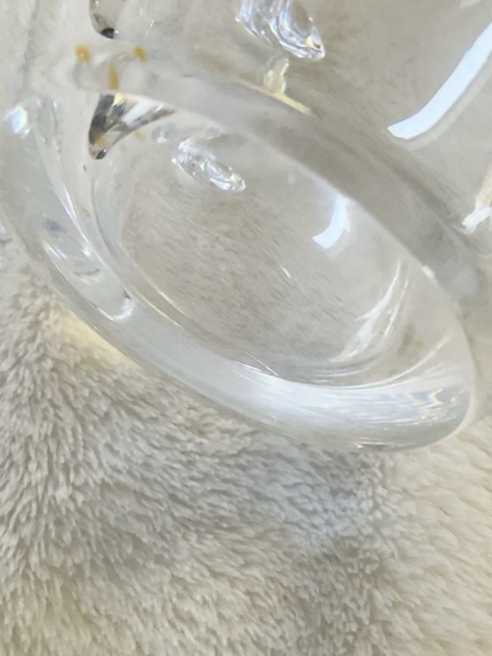 Steuben Signed Crystal Pitcher #8077 Lloyd Atkins Split Handle Art Glass MCM